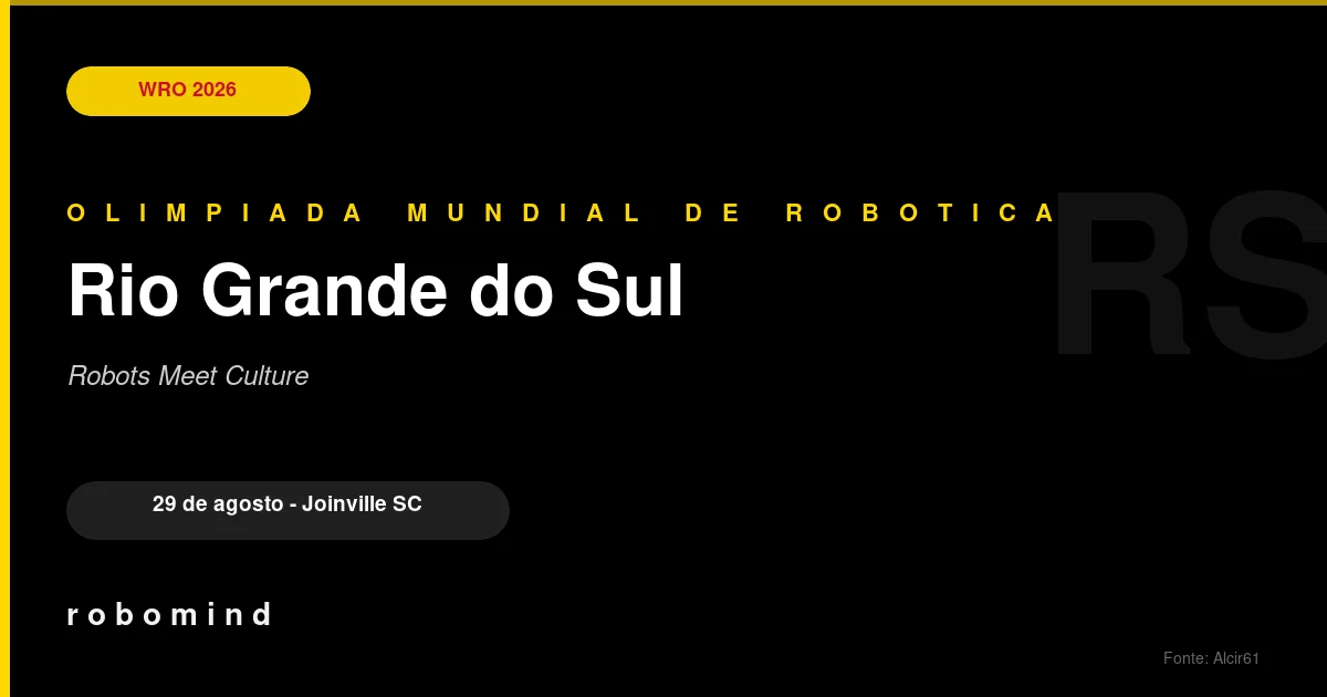 14 escolas do Rio Grande do Sul na disputa da WRO 2026 em Santa Catarina